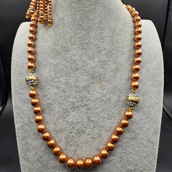 Heidi Daus Magnetic Gold Pearl Jewelry Set - Picture 13 of 16